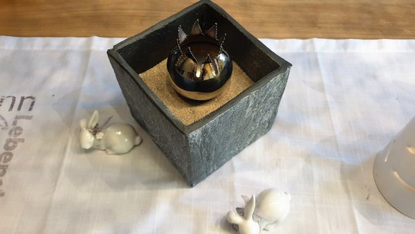 MAKNU Feuer-Tischkugel „Krönchen“ Durchmesser 8cm (1004)